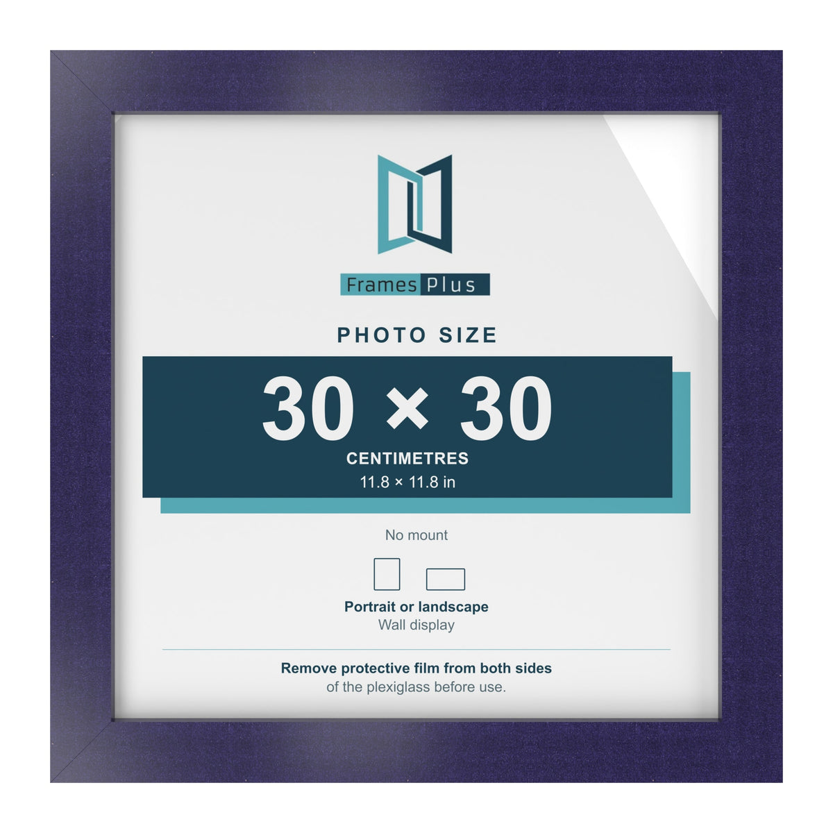 Purple picture frame for a 30 x 30 cm photo