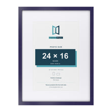 Purple 32 x 24 inch picture frame with a white mount for a 24 x 16 inch photo