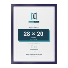 Purple 32 x 24 inch picture frame with a white mount for a 28 x 20 inch photo