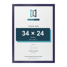 Purple picture frame for a 34 x 24 inch photo