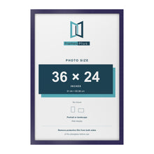 Purple picture frame for a 36 x 24 inch photo