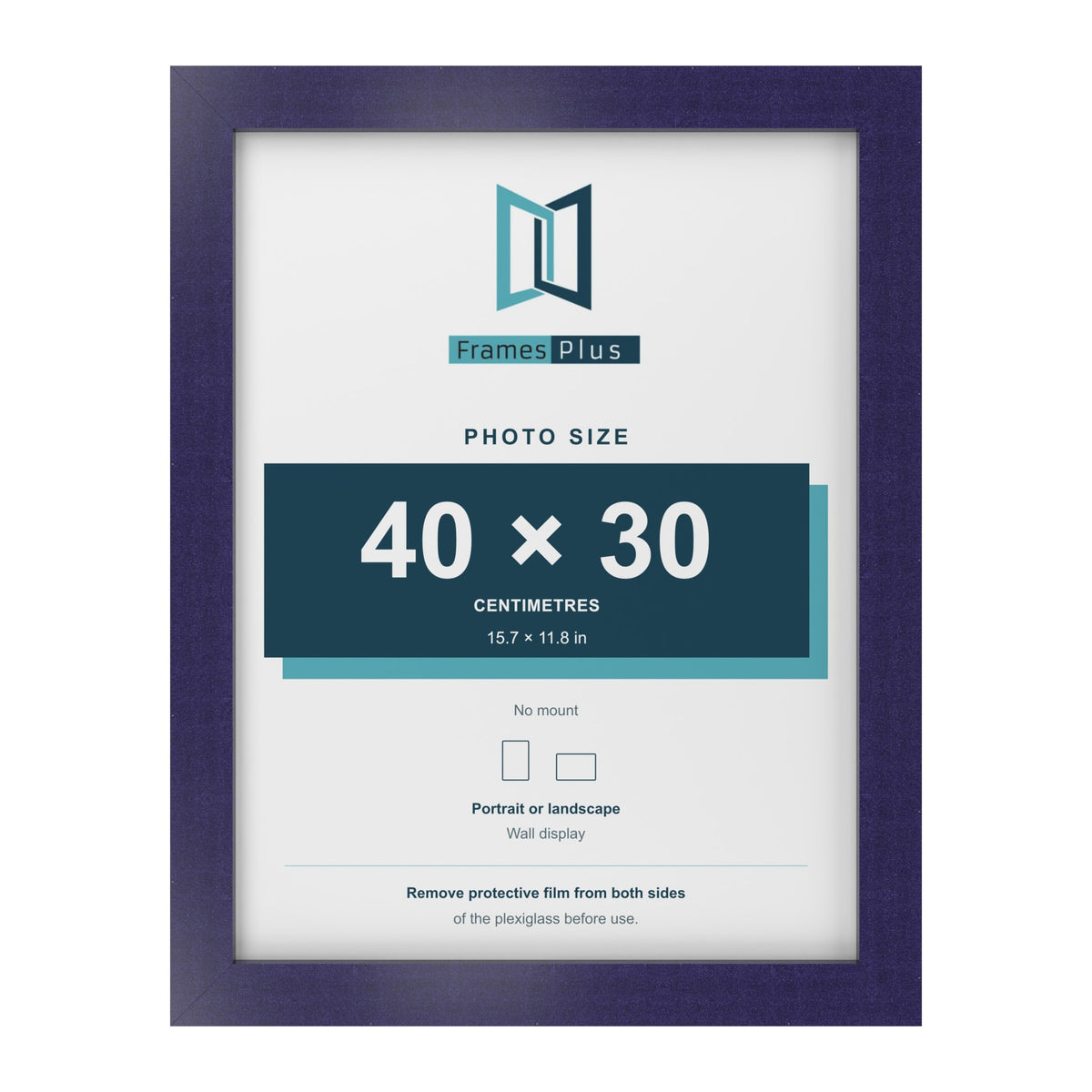 Purple picture frame for a 40 x 30 cm photo