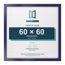 Purple picture frame for a 60 x 60 cm photo