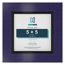 Purple 6 x 6 inch picture frame with a black mount for a 5 x 5 inch photo