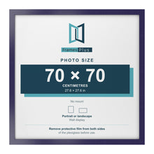 Purple picture frame for a 70 x 70 cm photo