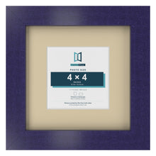 Purple 7 x 7 inch picture frame with an ivory mount for a 4 x 4 inch photo