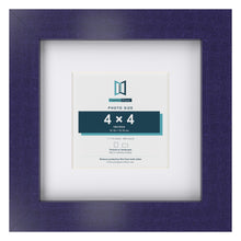 Purple 7 x 7 inch picture frame with a white mount for a 4 x 4 inch photo
