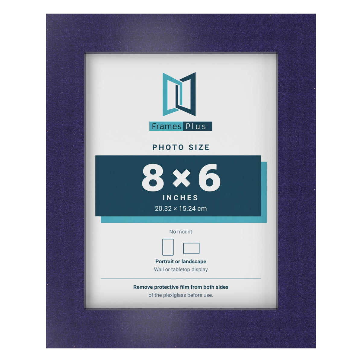 Purple picture frame for a 8 x 6 inch photo
