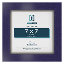 Purple 8 x 8 inch picture frame with a Dawn Grey mount for a 7 x 7 inch photo