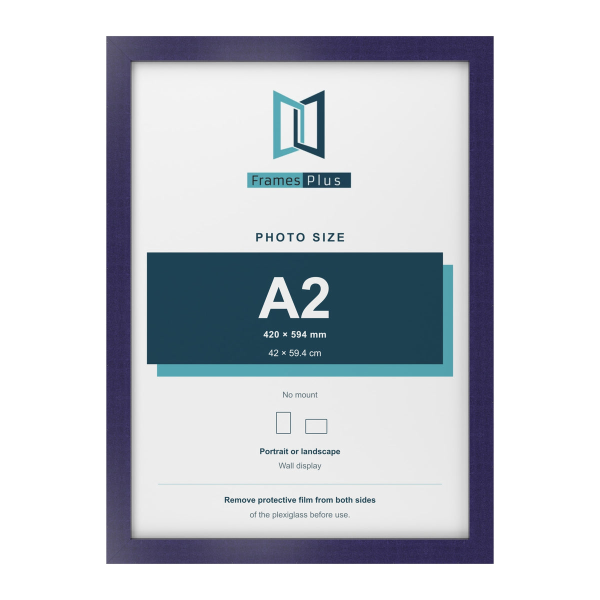 Purple picture frame for an A2 photo