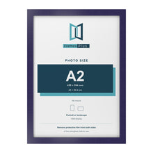 Purple picture frame for an A2 photo