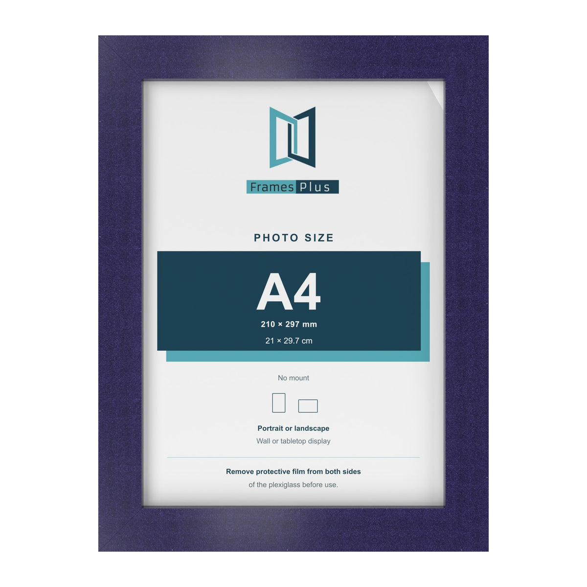 Purple picture frame for an A4 photo
