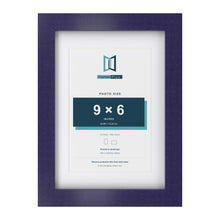 Purple A4 picture frame with a white mount for a 9 x 6 inch photo