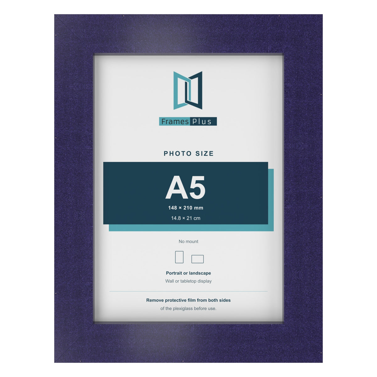 Purple picture frame for an A5 photo