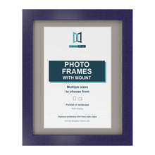 Purple picture frame with a Dawn Grey mount