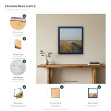 How to put a photo in a Purple picture frame in six steps