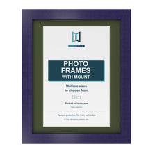 Purple picture frame with a green mount