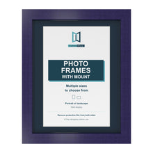 Purple picture frame with a Pacific Blue mount