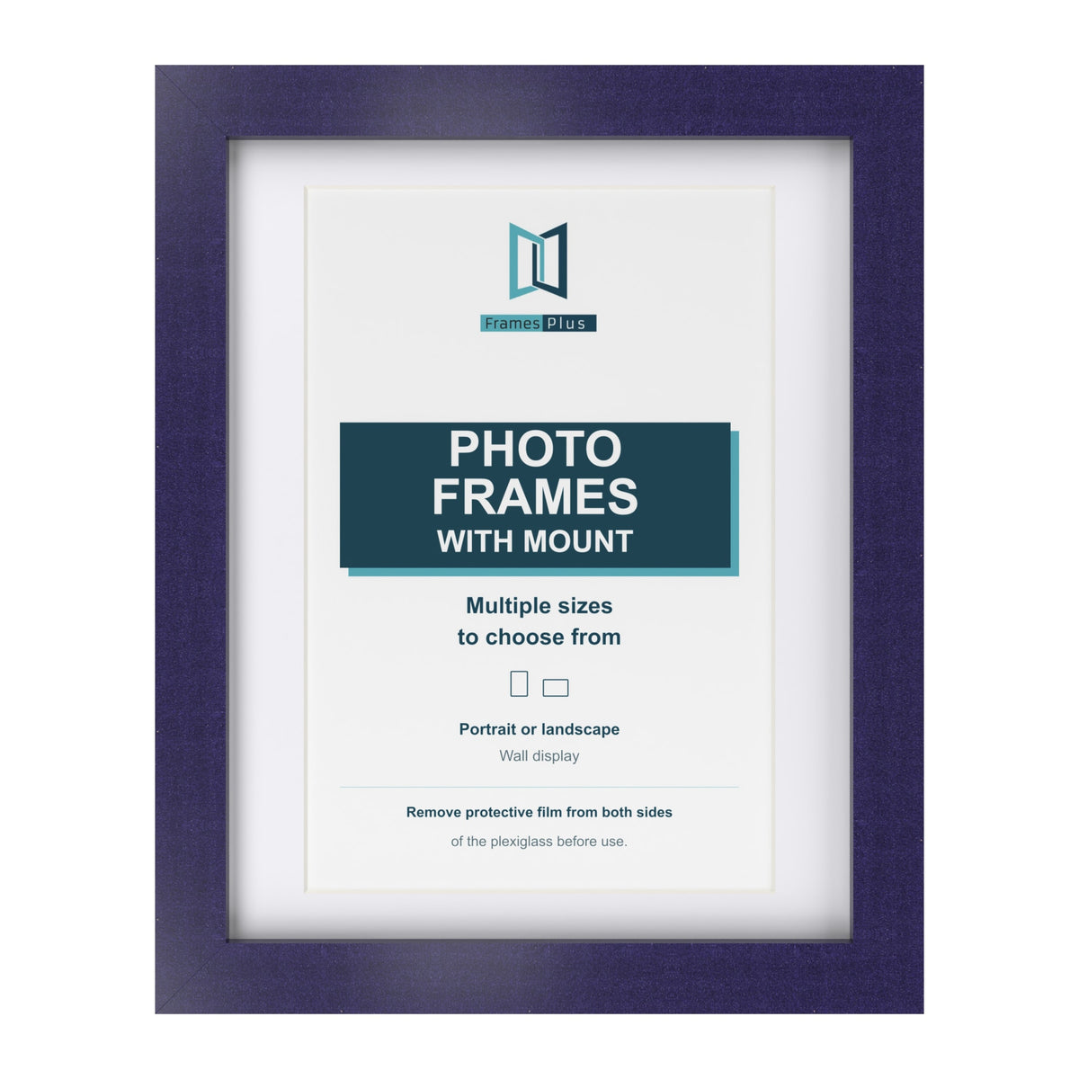 Purple picture frame with a white mount