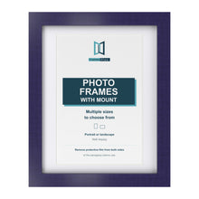 Purple picture frame with a white mount