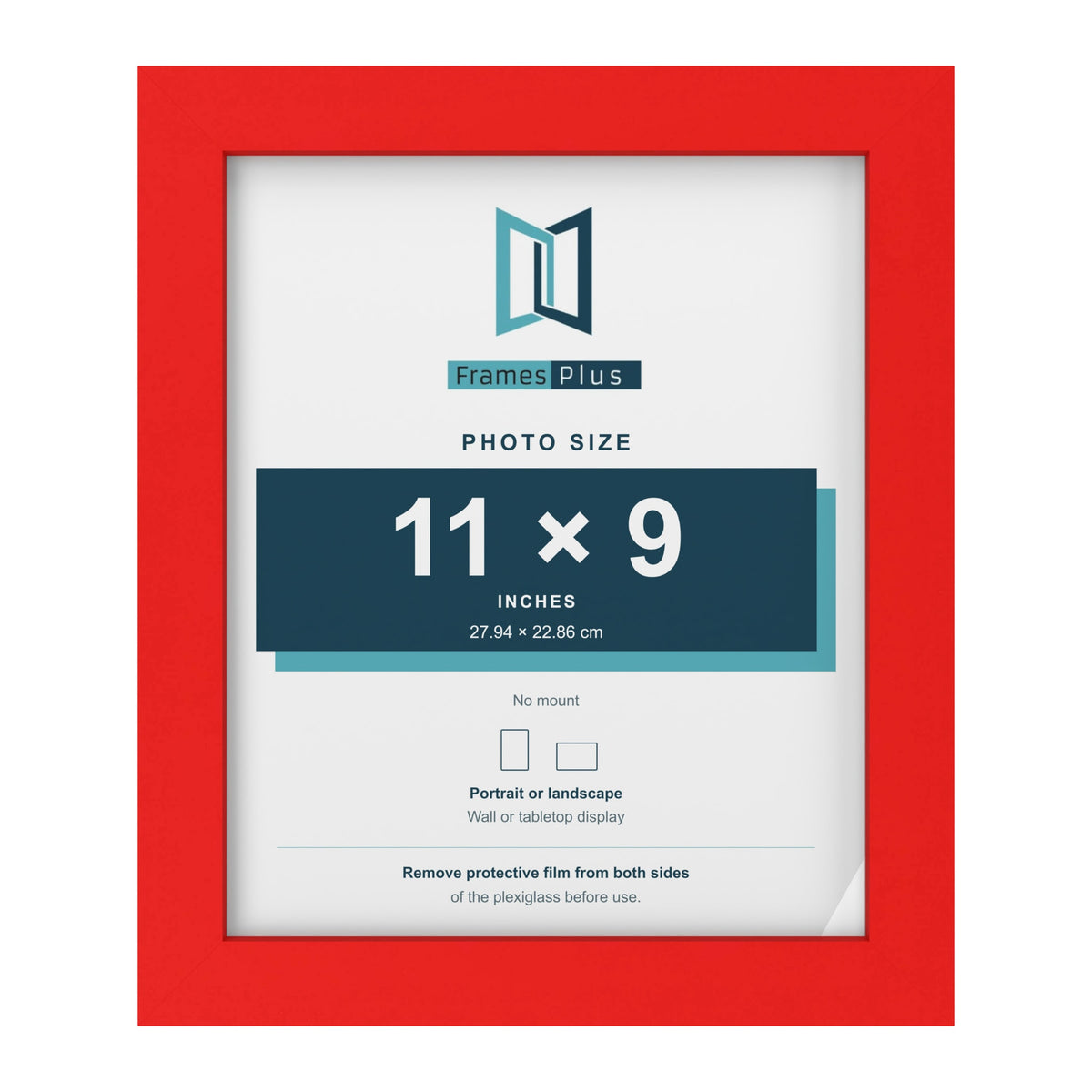Red picture frame for a 11 x 9 inch photo