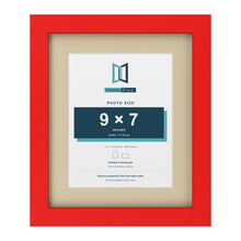 Red 12 x 10 inch picture frame with an ivory mount for a 9 x 7 inch photo