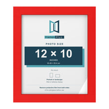 Red picture frame for a 12 x 10 inch photo