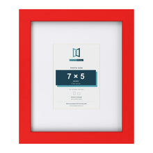 Red 12 x 10 inch picture frame with a white mount for a 7 x 5 inch photo