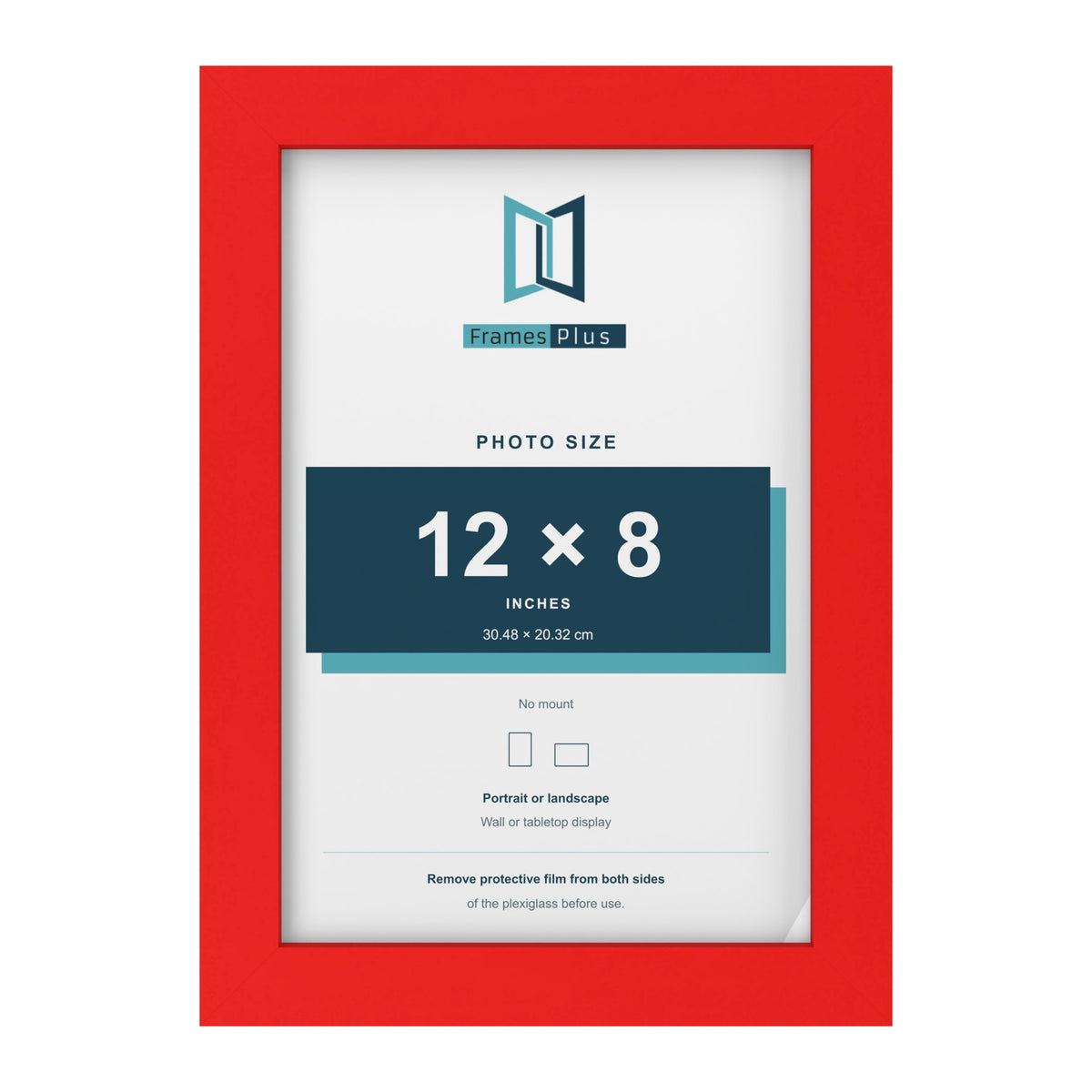 Red picture frame for a 12 x 8 inch photo
