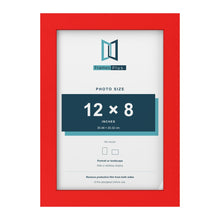 Red picture frame for a 12 x 8 inch photo