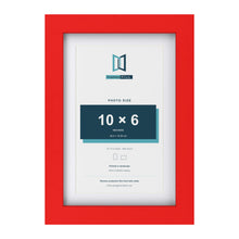 Red 12 x 8 inch picture frame with a white mount for a 10 x 6 inch photo