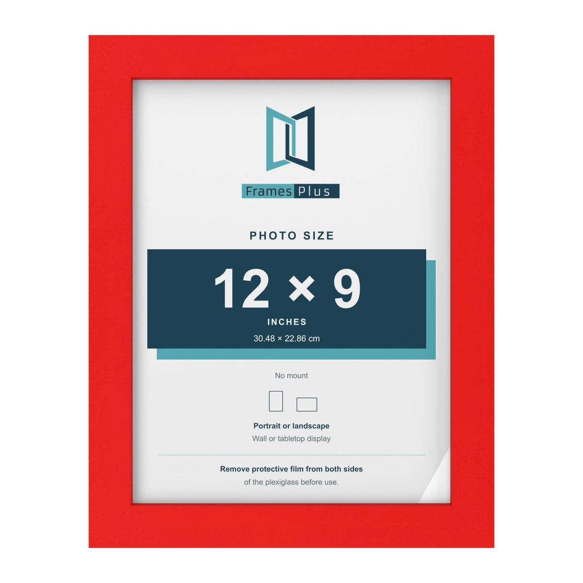 Red picture frame for a 12 x 9 inch photo