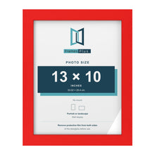 Red picture frame for a 13 x 10 inch photo