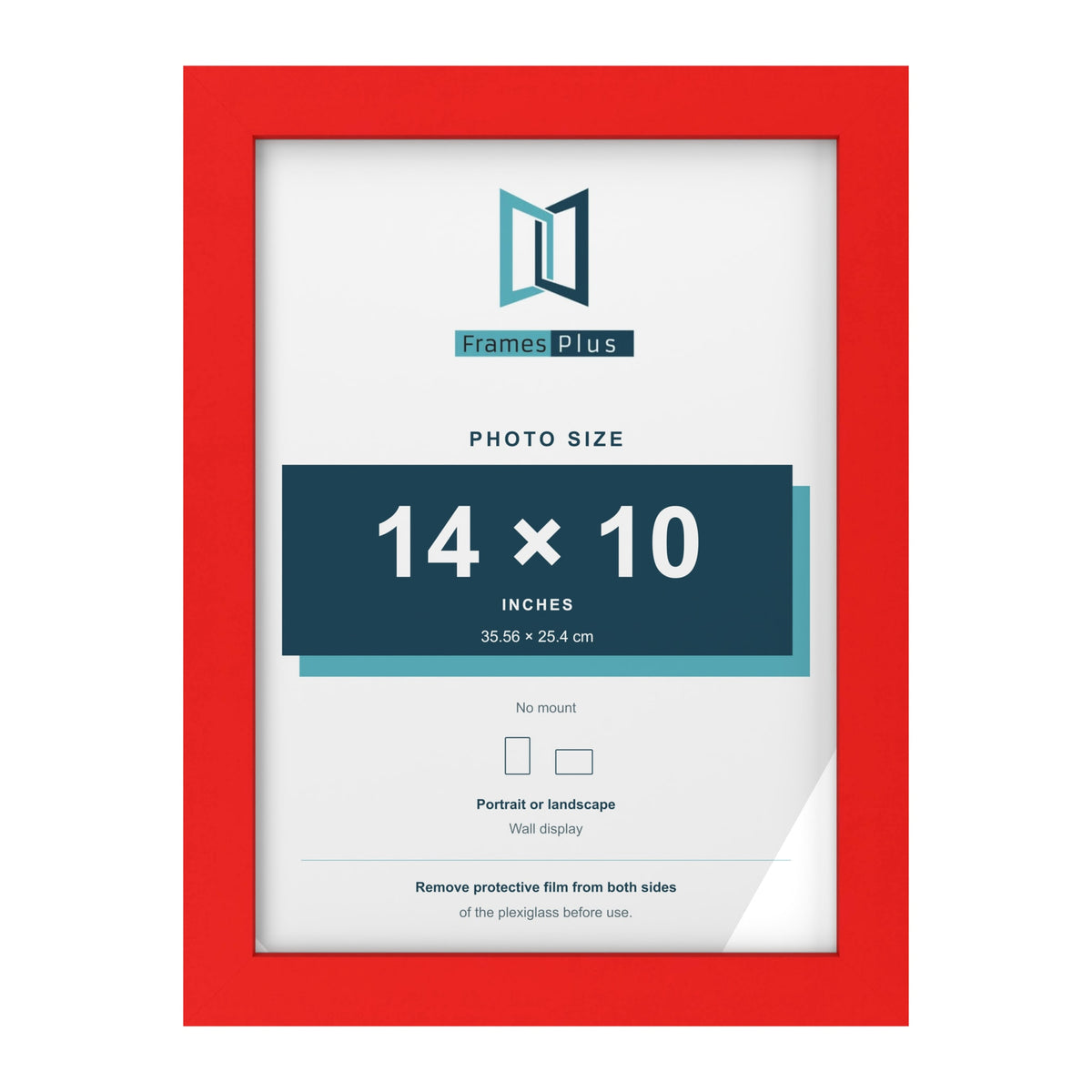 Red picture frame for a 14 x 10 inch photo