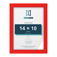 Red picture frame for a 14 x 10 inch photo