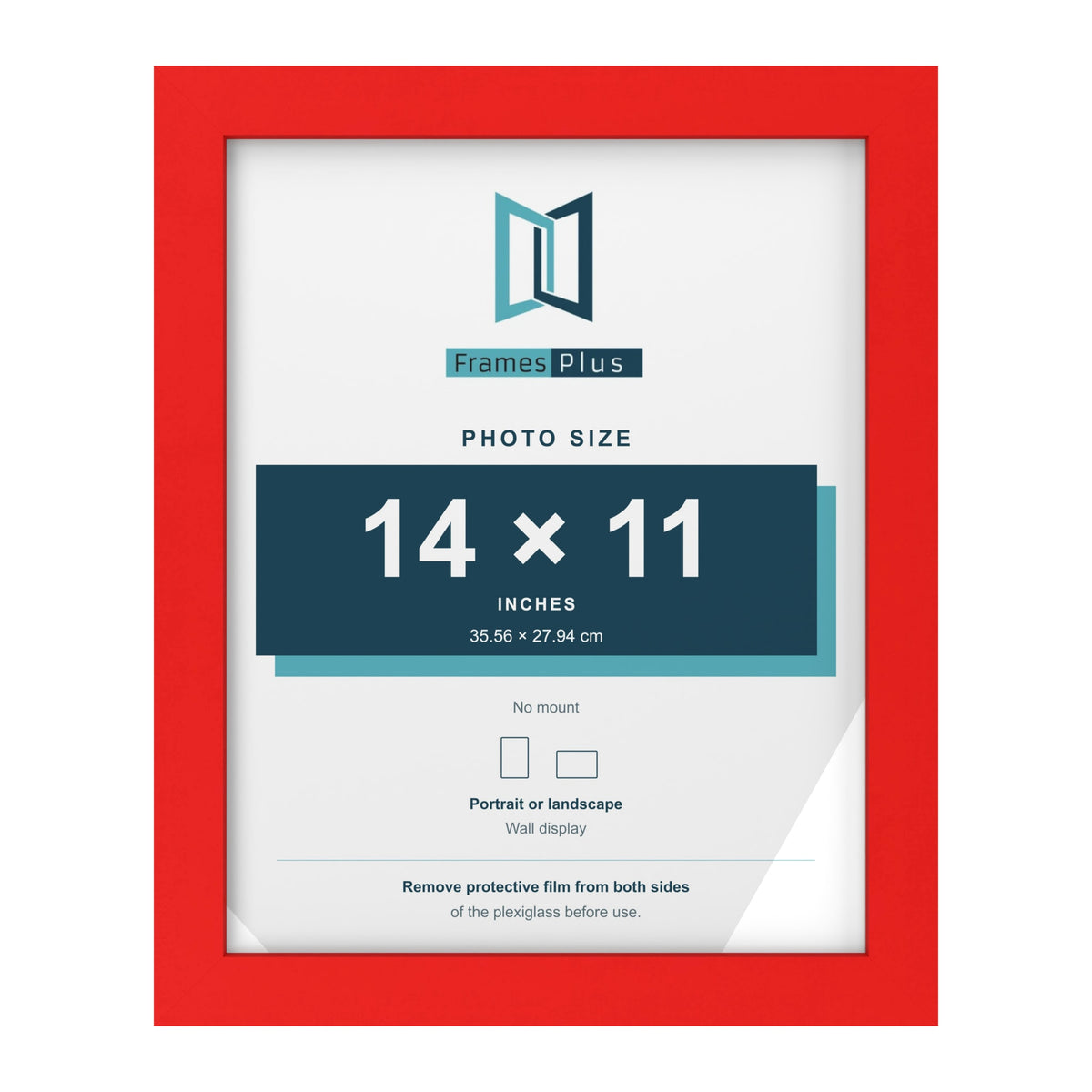Red picture frame for a 14 x 11 inch photo