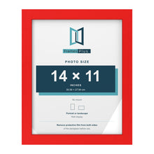 Red picture frame for a 14 x 11 inch photo