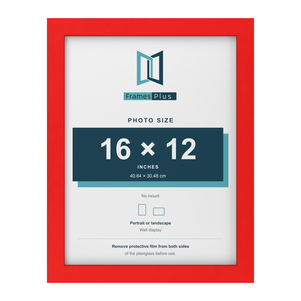 Red picture frame for a 16 x 12 inch photo