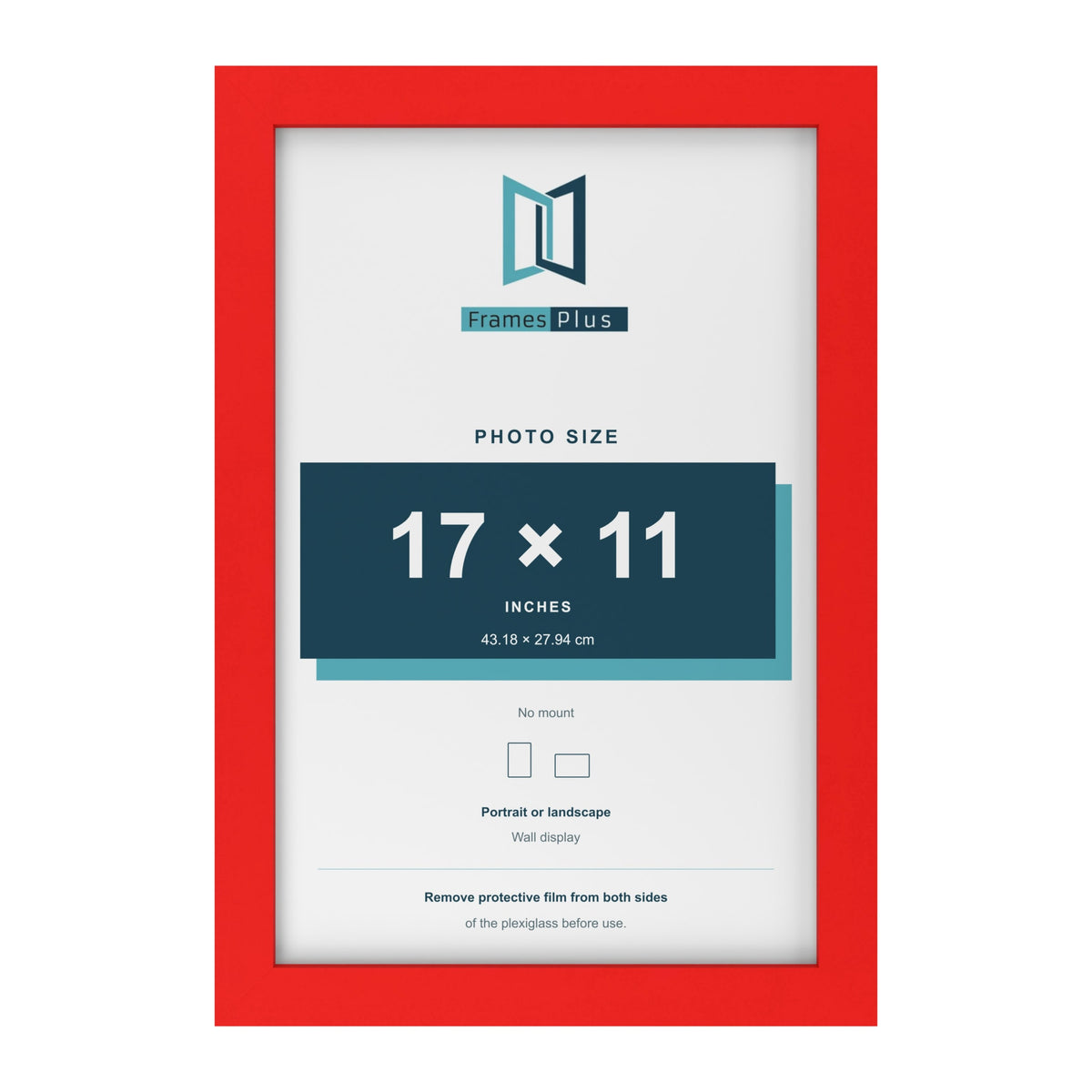 Red picture frame for a 17 x 11 inch photo