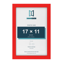 Red picture frame for a 17 x 11 inch photo