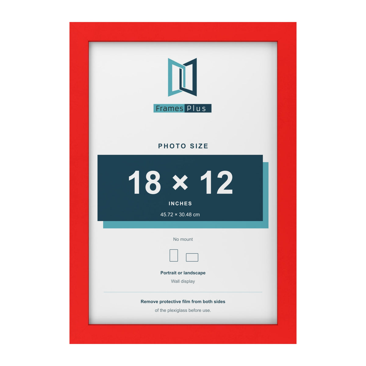 Red picture frame for a 18 x 12 inch photo
