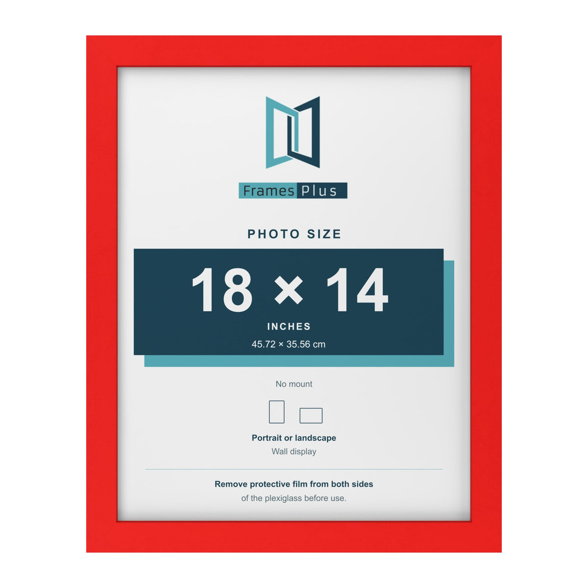 Red picture frame for a 18 x 14 inch photo