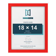 Red picture frame for a 18 x 14 inch photo