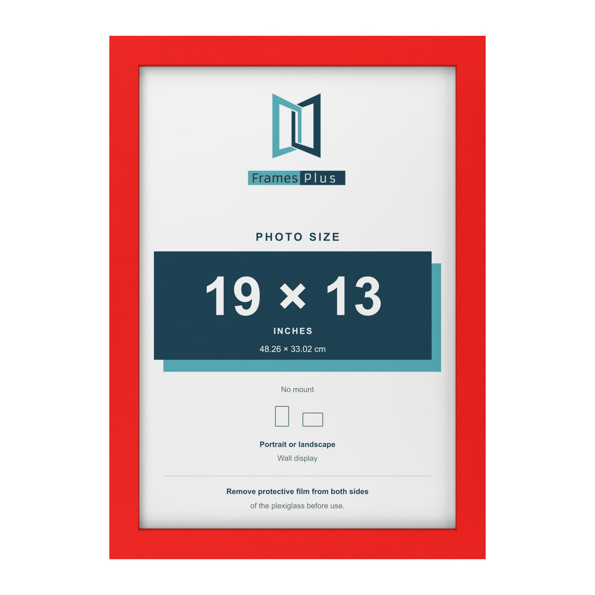 Red picture frame for a 19 x 13 inch photo