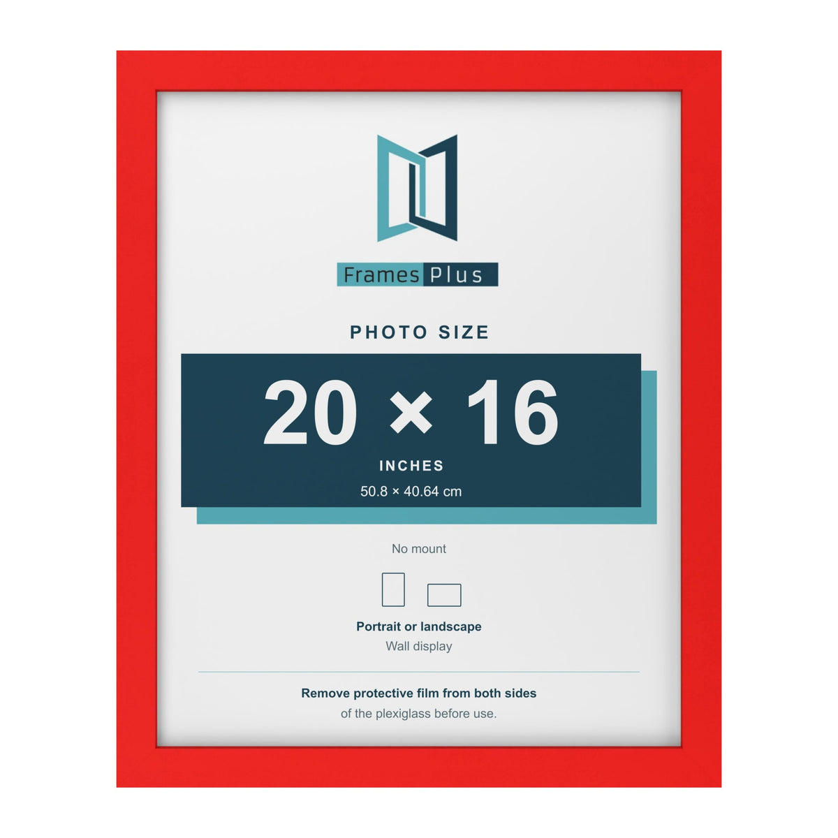 Red picture frame for a 20 x 16 inch photo