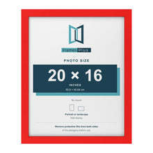 Red picture frame for a 20 x 16 inch photo