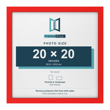 Red picture frame for a 20 x 20 inch photo