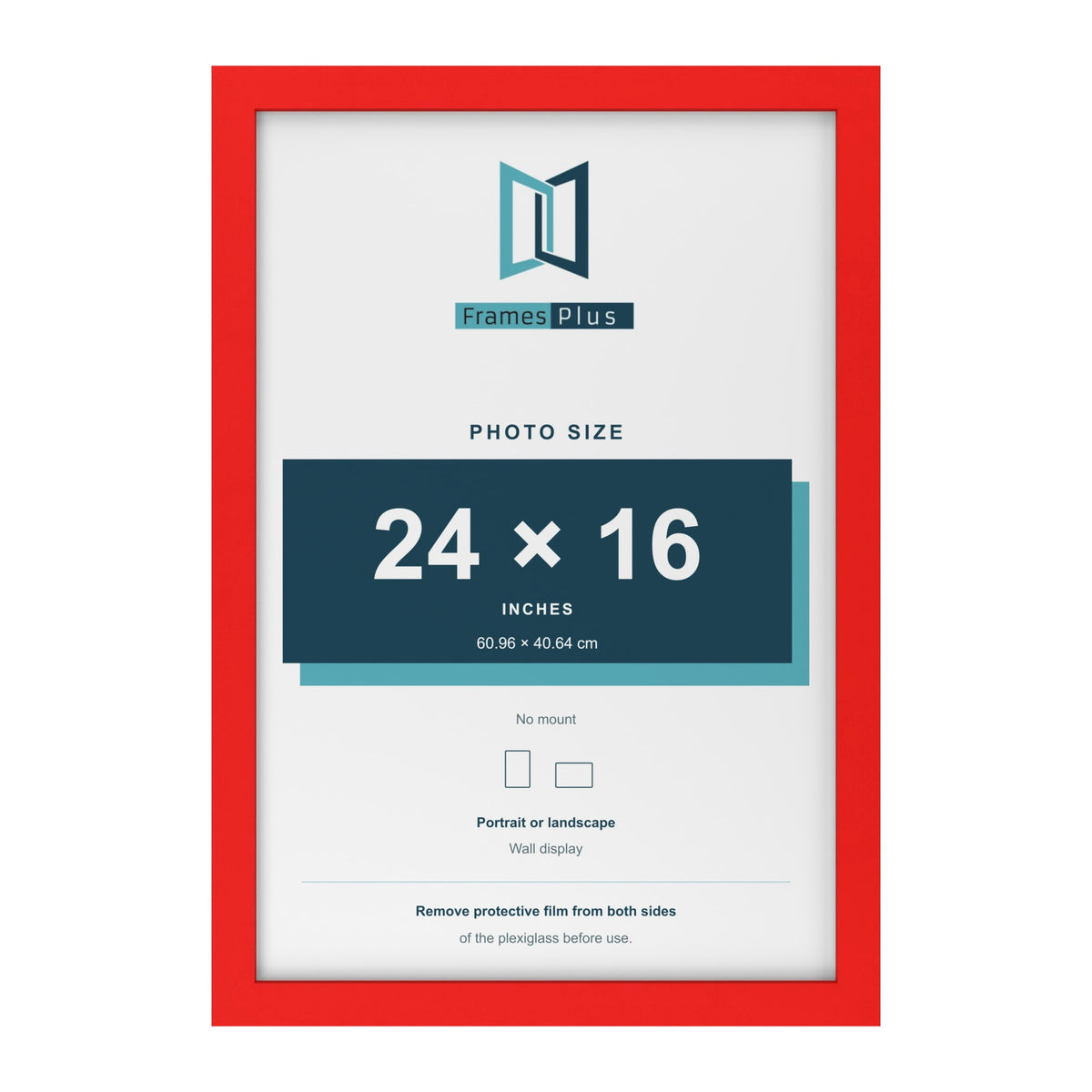Red picture frame for a 24 x 16 inch photo