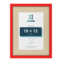 Red 24 x 18 inch picture frame with an ivory mount for an 18 x 12 inch photo