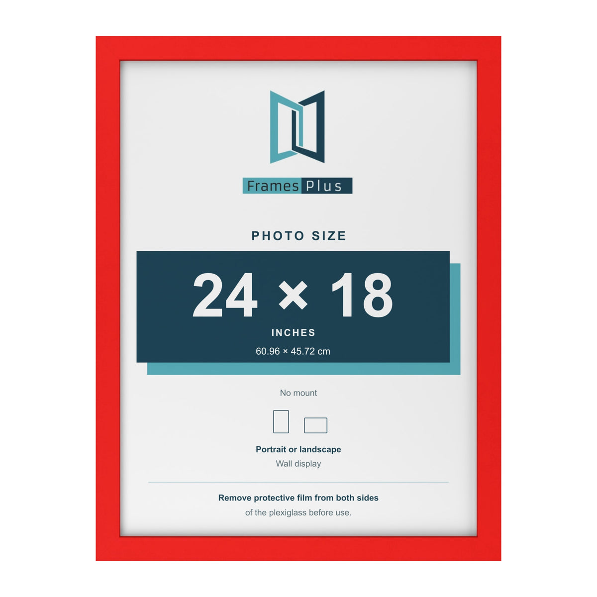 Red picture frame for a 24 x 18 inch photo